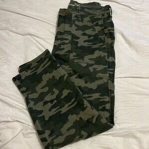 straight camo pants. Size 10
